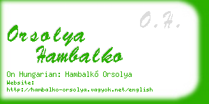 orsolya hambalko business card